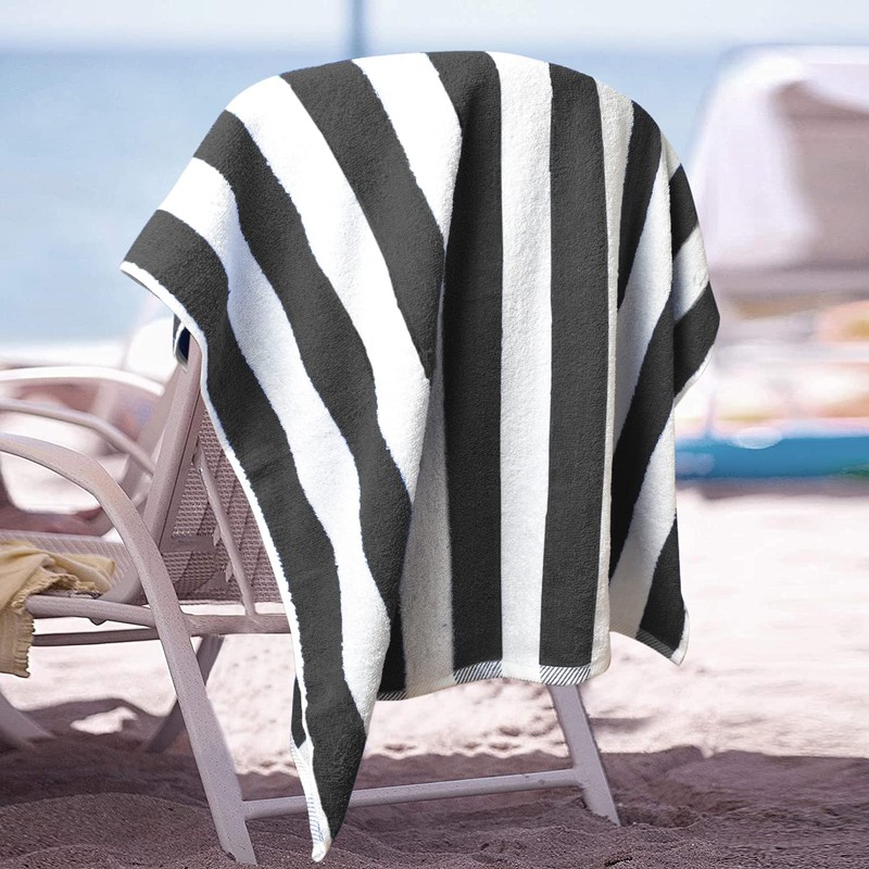 DAN RIVER Premium Stripe Cabana Bath Towels Pack of 4