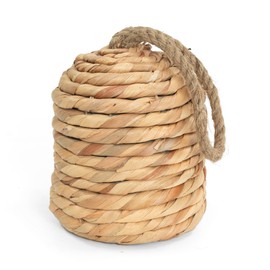 HAMOTOPI Decorative Door Stop with Handle, Natural Water Hyacinth Nautical Doorstop for Inside Door, Door Weight to Keep Door Open, Cute Door Stoppers for Bottom of Door, Heavy Weighted Door Stopper