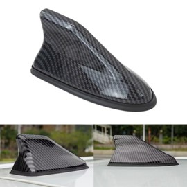 Gxcdizx Car Shark Fin Antenna, Roof Aerial Base AM/FM Radio Signal, Perforation-Free Car Antenna Accessories, for Car SUV Truck Van (Carbon Fiber Black)
