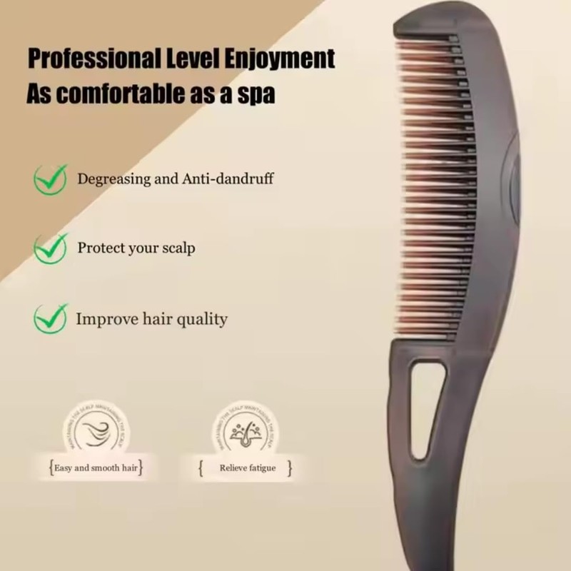 Dandruff Comb & Lice Comb with Handle - Hollow Tooth