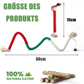 Cat Toy, Cat Teething Rope, Cat Toy Self-Employment, Catnip Toy, Interactive Cat Toy for Cats, for Chewing and Teething (Pack of 2)