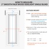 DEZ FURNISHINGS Cordless 2" Smooth Faux Wood Sidelight Single Blind,