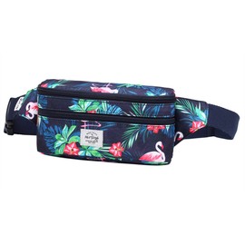 HotStyle 521s Fashion Fanny Pack, Small Waist Bag for Hiking, Cross Body Style Cute for Women, Kids & Girls, Flamingoes