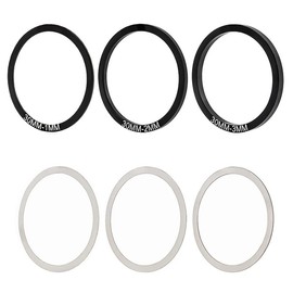 Set of 6 Bike Bicycle Cassette Hub Sprocket Gasket Flywheel Hub Aluminum Alloy Spacer Bottom Bracket Washer Axle Replacement Accessories (Inner Diameter Diameter Diameter 1.2 inches (30 mm))