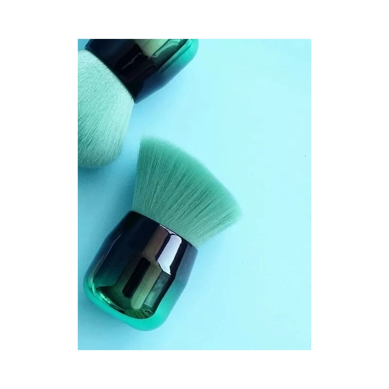 ZzDog Brocha Plana Suave Para Base Crema O Polvo Verde