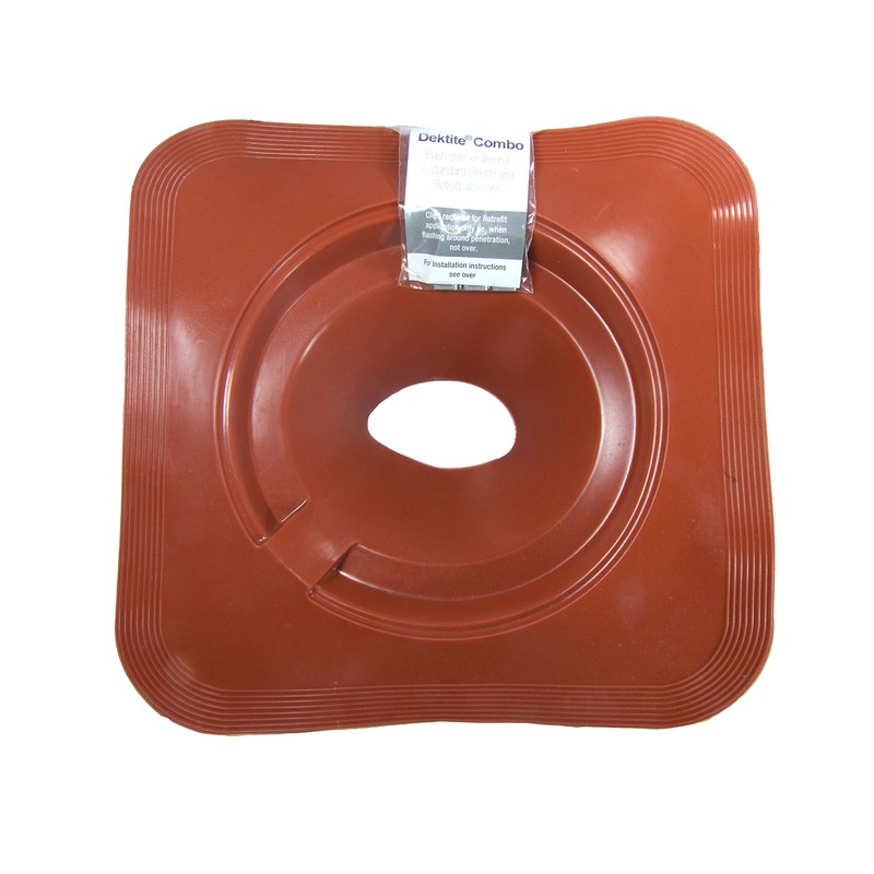 #5 (DC205REC) DEKTITE Square Base Combo Pipe Flashing Boot: RED
