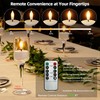 Rechargeable Flameless Tea Lights Candles with Charging Station 6Pcs Battery