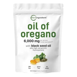 Aceite Oregano 6000 Mg 300 Softgels Hecho En Usa Sin Sabor                                                                                            