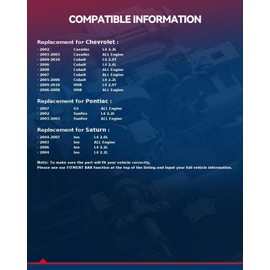 Suride 68275 Air Conditioner AC Compressor fits for 2005-2010 Cobalt, 2006-2010 HHR, 2002-2005 Cavalier, Sunfire, 2003-2007 Ion, 2007 G5, A/C Compressor