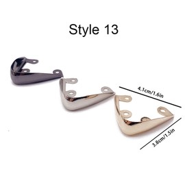 CINMAUNG Metal Shoes Pointed Protector Durable Shoes Tips Cap High Heel Pump Toe Head Cap Cover Repair Decoration Shoes Protection,Silver,Style 13