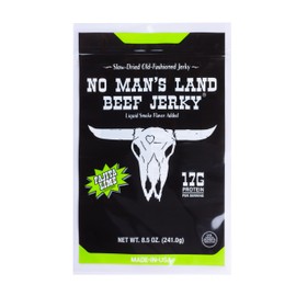 No Man’s Land Beef Jerky - Low Calorie, Low Carb, High Protein Beef Snack - Flavor FAJITA LIME 8.5oz (Pack of 1)