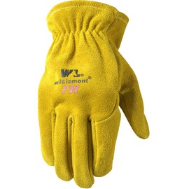 Wells Lamont Flame Resistant Leather Work Gloves, Split Cowhide, Large (1009L),Goldenrod