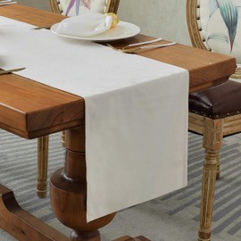 BALCONY & FALCON Table Runner for Dining Room Washable Table Runners Beige for Kitchen Party Holiday