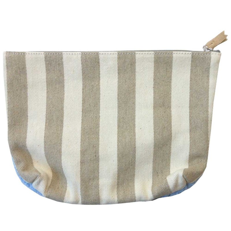 アルディ HelloKitty ハローキティ サガラ刺繍 もこもこパイル地ポーチ/クラッチバッグ 約27×17.5cm HKP4-1・ブレックファースト