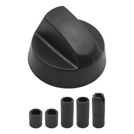 POFET Rotary Knob Cooker Black Switch Cooker Universal with Adapters Knobs & Switches for Oven, Cooker, Gas Hob