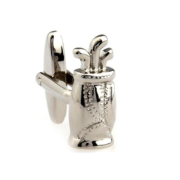 MRCUFF Golf Bag and Clubs Pair Cufflinks in a Presentation