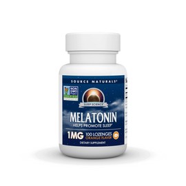 Source Naturals Sleep Science Melatonin 1 mg, 100 Orange Flavored Lozenges
