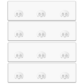 Murasakina 4PCS Shower Caddy Adhesive Replacement,Shower Shelves Adhesive Strip Pad Shower Organizer Sticker Replacement Bathroom Heavy Duty Strong Sticky Wall Adhesive