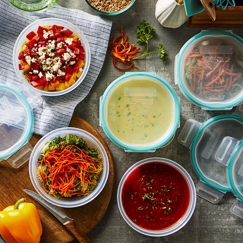 Snapware Total Solution Round Plastic Food Storage Container Set (10-Piece