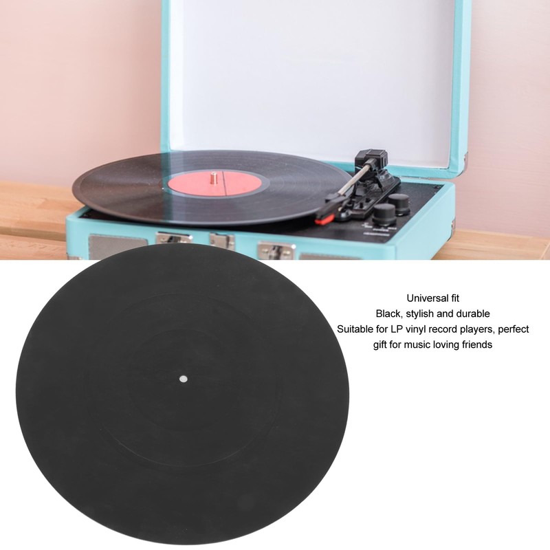 Turntable Platter Mat, VinylRecord Rubber Turntable Slip Mat Vibration Reduction