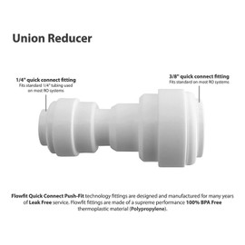 Lemoy 1/4 inch Union Reducer 3/8 inch Fitting Connection Parts for Water Filters/Reverse Osmosis RO Systems (5pack)