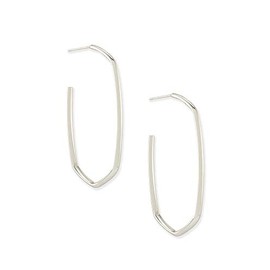 Kendra Scott Danielle Hoop Earrings in Rhodium-Plated Brass, Fashion Jewelry for Women