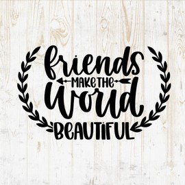 Friendship Quote Decals Sticker - Vinyl Decal for Wall Bottle Phone Car Home Bike Laptop Silhouette -Funny Quotes for Friends DWSV4529
