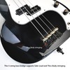 OVSAL Stainless Steel 4 String Fixed Engraved Electric Bass Bridge
