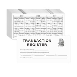 DESEN Registro de Chequera 12 Pack – Registros en Blanco de 15,2 x 7,6 cm para Uso Personal y Comercial, Rastrea Transacciones de Cheques, Ahorros y T