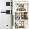Moquin Double Front Door Lock Set, Matte Black Square Front