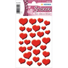 Herma 3254 Sticker Magic Heart Red