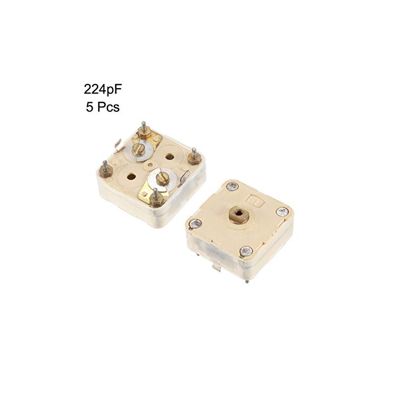 Sourcingmap 5 Pcs 224pF 4-Linear PCB Trimmer Variable Adjustable Capacitors