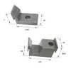 Gordon Glass® Gray Jamb Guide and Bumpers for Sliding Shower
