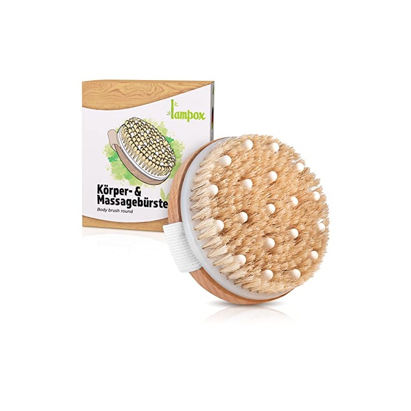 lampox Dry Brush, Body Brush, Exfoliating Brush, Massage Brush, Exfoliating