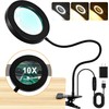 Lupa de Mesa con Luz LED 10X y Cuello de