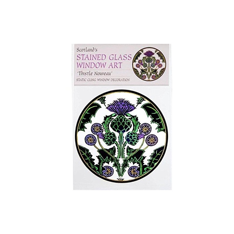 HENSITA Static Window Cling in a Thistle Nouveau Design