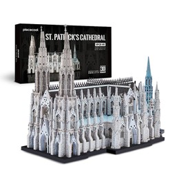 Piececool 3D Puzzle Metal St Patrick's Cathedral New York Famous Architecture 3D Puzzle Assembly Required Glue Free 3 Star Difficulty Intermediate Adult Collection