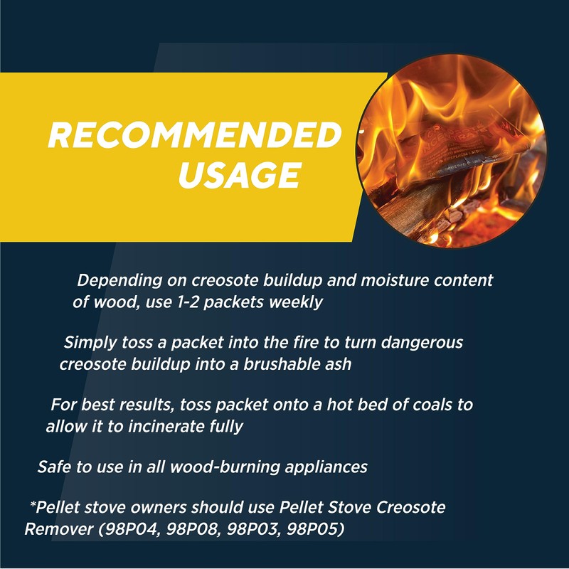 Rutland Creosote Concentrate - Triple Power Remover Packets - Fireplace