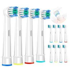 Zahnbürstenaufsätze für Oralb – Aufsteckbürsten für Oralb Pro 2 / Vitality 100 / Genius X Elektrische Zahnbürste – Weich Zahnbürstenaufsatz für Empfindliches Zahnfleisch (12 Stück, Weiß)