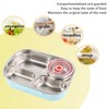 Stainless Steel Lunch Box Food Grade Safe 4 Compartments Portable