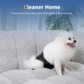 Vecomfy Belly Bands for Male Dogs Diapers(5 Pack),Premium Washable Reusable Small Dog Belly Wrap Leakproof Puppy Diapers,S