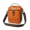Doubles BKS-7040 Men's Shoulder Bag, Genuine Leather, A5 Storage, Camel