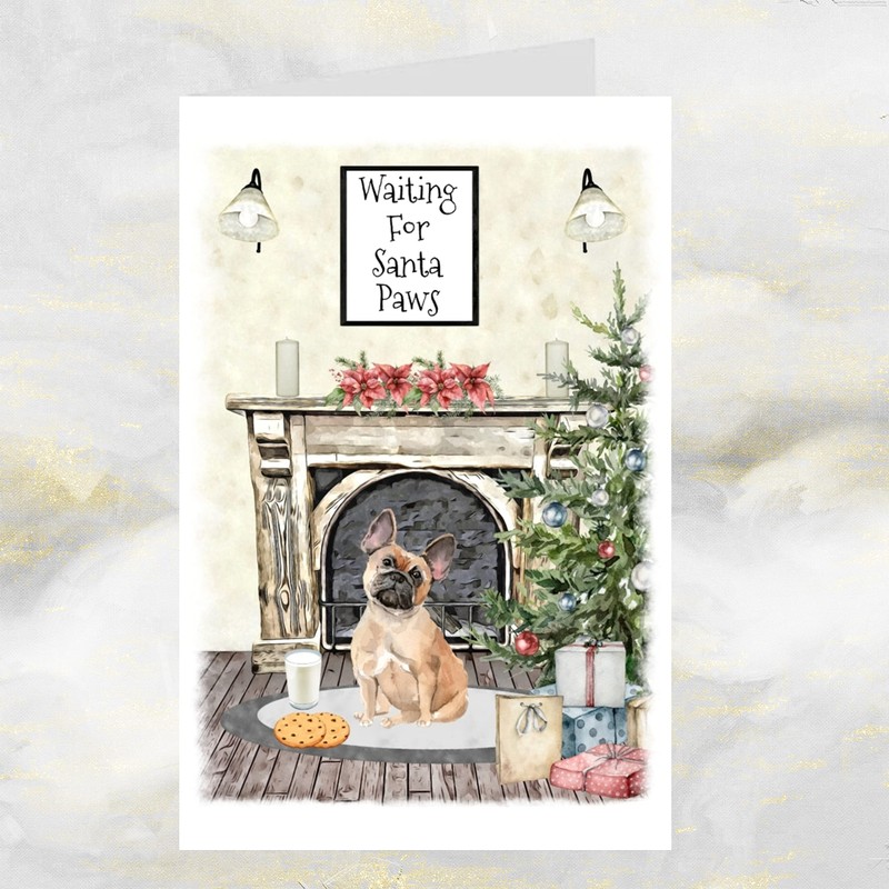 French Bulldog Christmas Card
