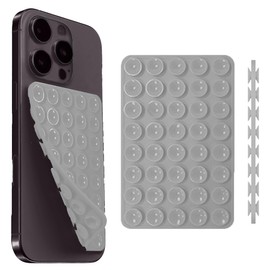 Double Sided Silicone Suction Cup Phone Holder,Non Slip Sticky Grip, Silicon Adhesive Suction Cup Mount, Hands-Free Phone Accessories for Selfies and Videosfor TikTok Influencers（Gray ）