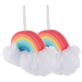 Gatuida 2pcs Bath Sponge Exfoliating Cartoon Cleaning Sponges for Gentle Skin Care for Vibrant Colors Easy to Use Bath Tool