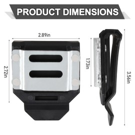 Drill Holder for Tool Belt,Drill Holster,Drill Tool Belt Clip,Tape Measure Holder, Fits Up to 2.7" Belt(Black)