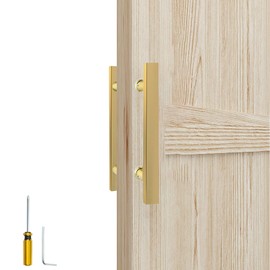 LVYIHAN 12 inch Stainless Steel Door Handle Double Sided, Pull Push Sliding Barn Door Handle, Commercial H Shape Glass Shower Door Pull Handles, Matte Black