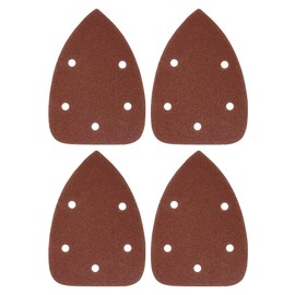 Dapetz ® Mouse Sander Pads, 40Pcs Mouse Palm Sander Detail Pads Sandpaper, Mouse Sanding Sheets Assorted Dust-Free 60/80/120/240 Grits 140mm 5-Holes Hook and Loop to Fit Black and Decker Detail Sander