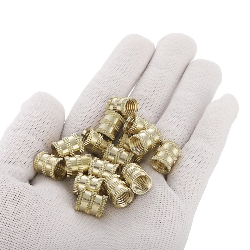 sourcing map Knurled Insert Nuts, 8Pcs M8 x 12mm(L) x