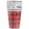 9oz Buffalo Plaid Lumberjack Party Cups, 8ct